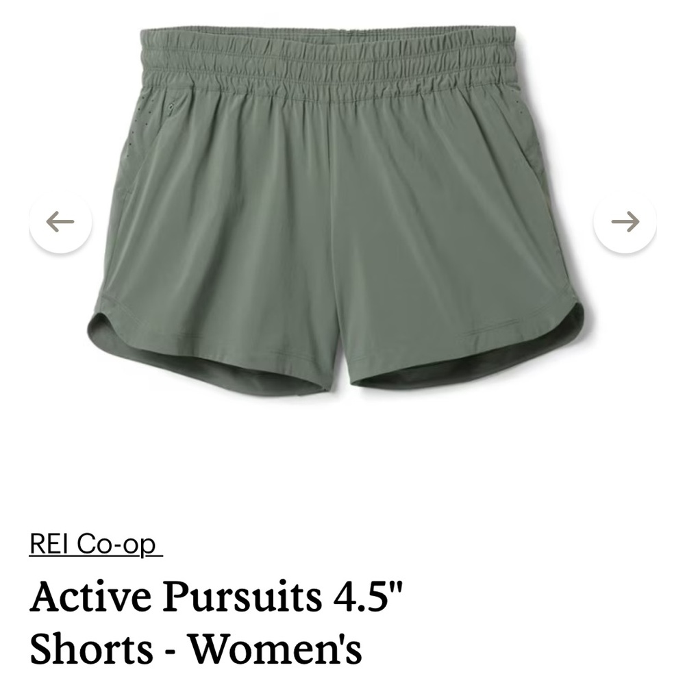 REI Green Athletic Shorts Lightweight Elastic Waist